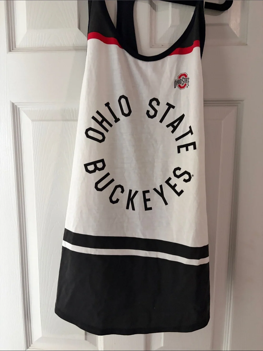 Nike White Black Red Ohio State Buckeyes Tank Top
